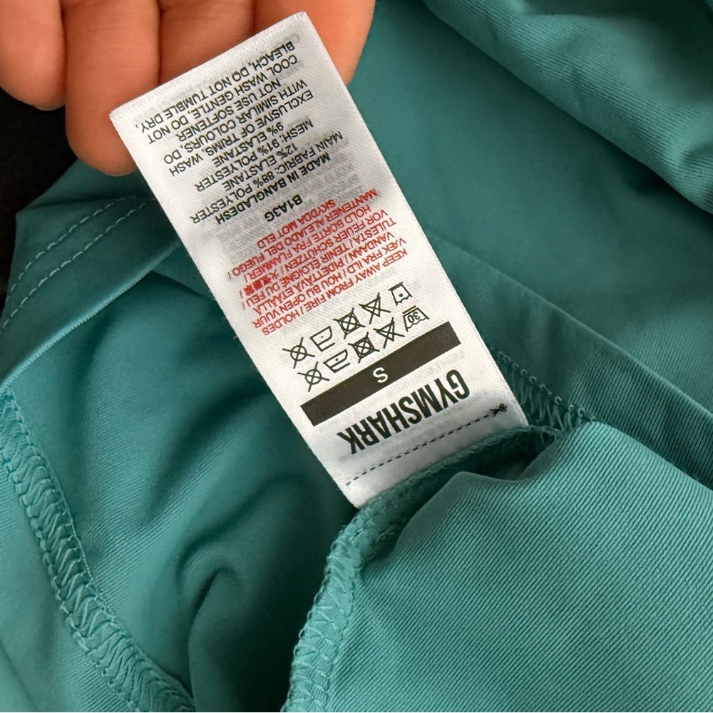 Gymshark Turquoise Long Sleeve Crop Top - Picture 4 of 4